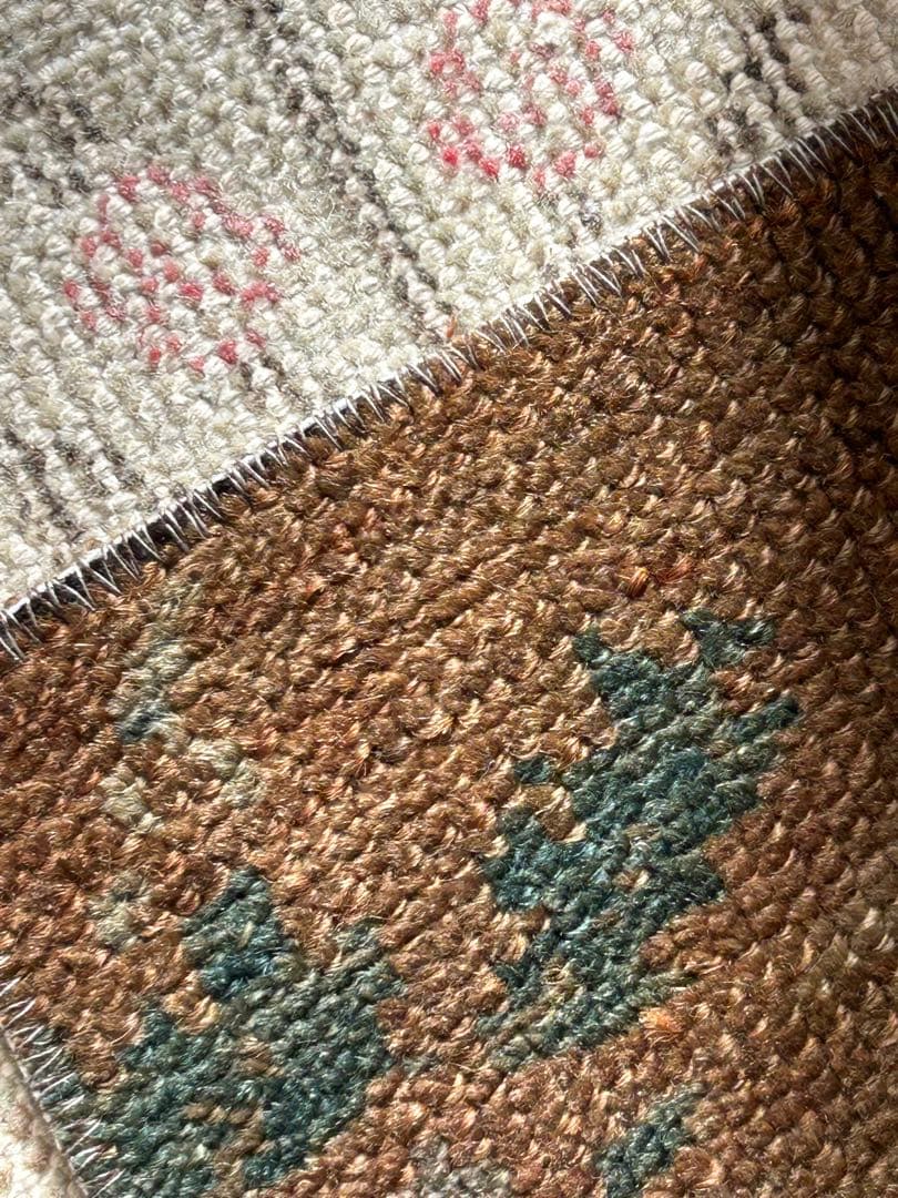 レア柄　Sunset Brown トルコ　ヴィンテージラグ　トルコラグ