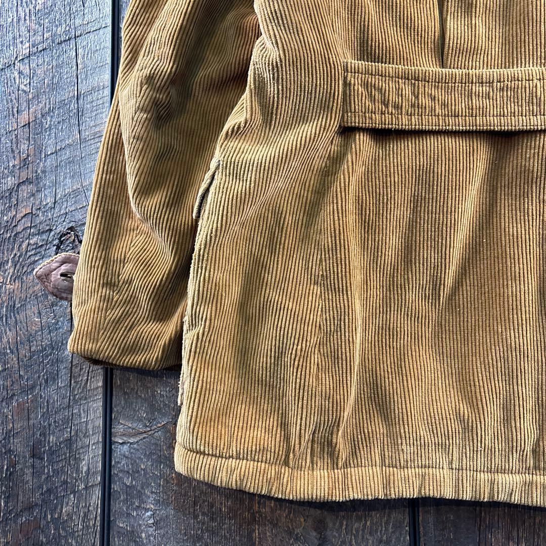 古着　70s ピーターズ　ランチコート　コーデュロイ　ブラウン系　XL.