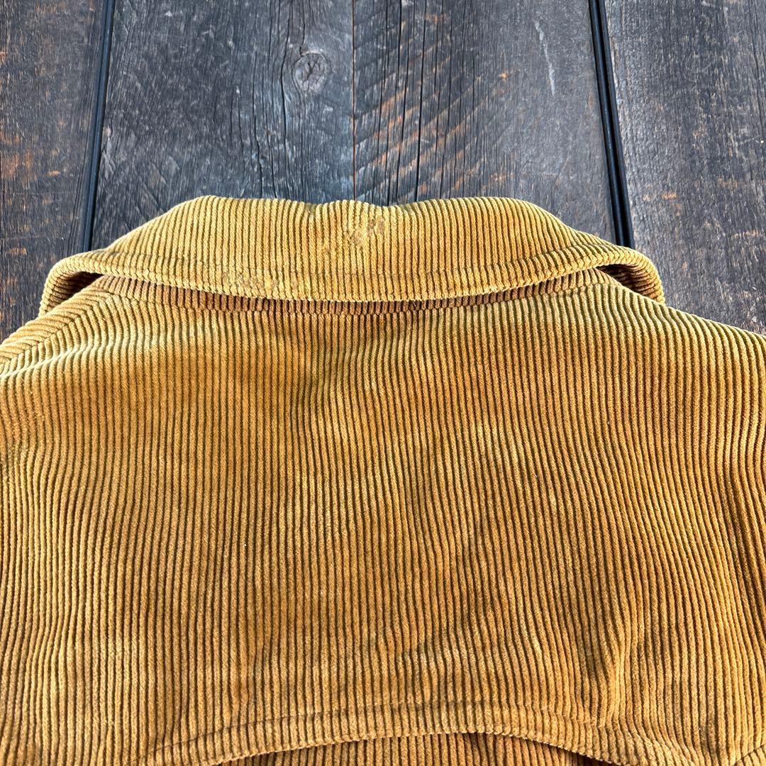 古着　70s ピーターズ　ランチコート　コーデュロイ　ブラウン系　XL.