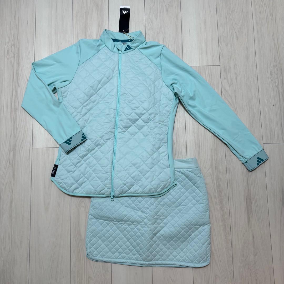 新品 アディダス セットアップ キルトジャケット スカート 秋冬 かわいい M
