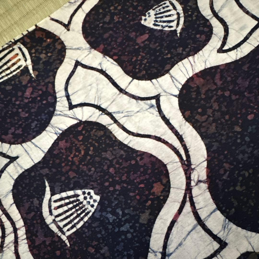 ❶反物　浴衣地　三勝染 ろうけつ染❷竹　小珍染　白地　【未仕立て】