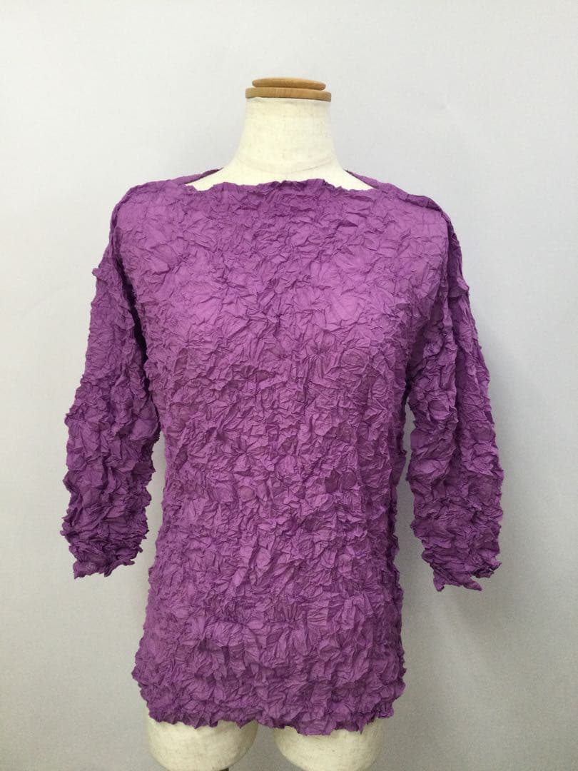 イッセイミヤケme メレンゲトップ長袖ブラウス