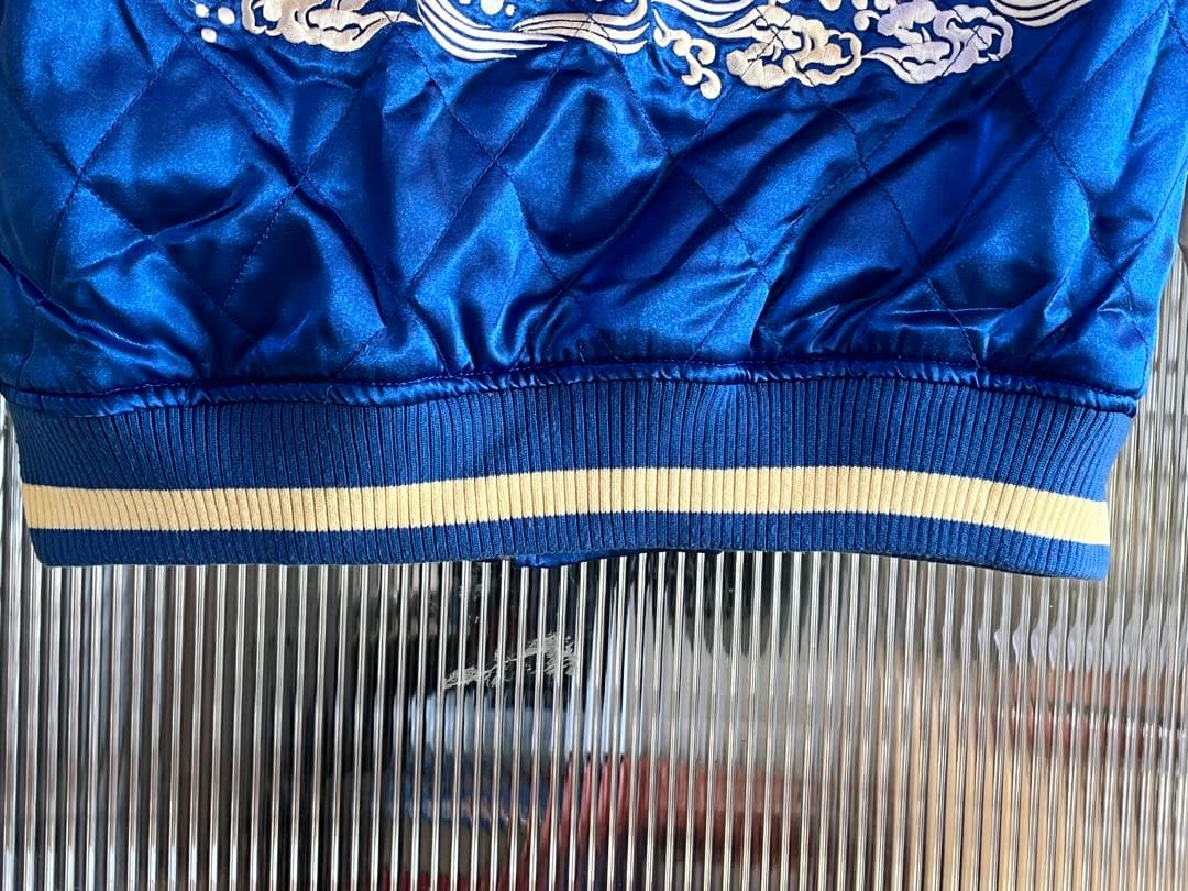 Disney ディズニー ドナルドダック スカジャン リバーシブル 刺繍 M