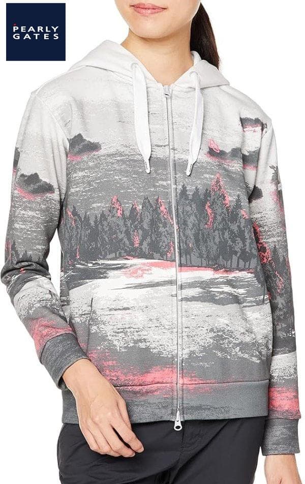 ○★新品未使用　パーリーゲイツ　ジップアップパーカー　2　グレー系