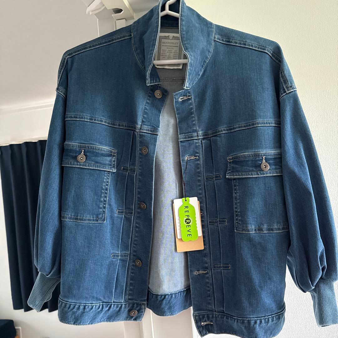 デニムブルー バルーン袖ジャケット