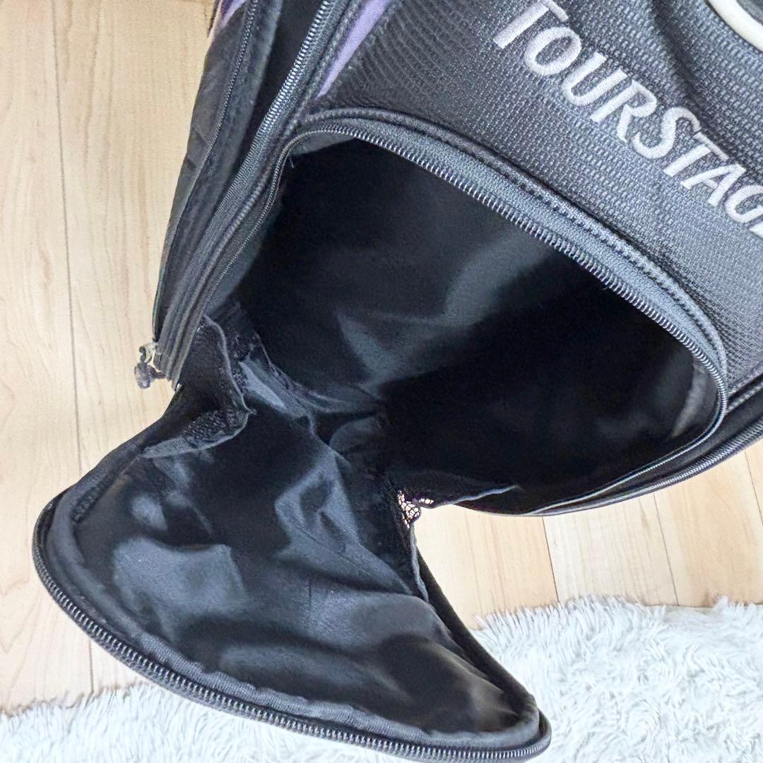 【美品】TOURSTAGE ツアーステージ キャディバッグ パープル ブラック