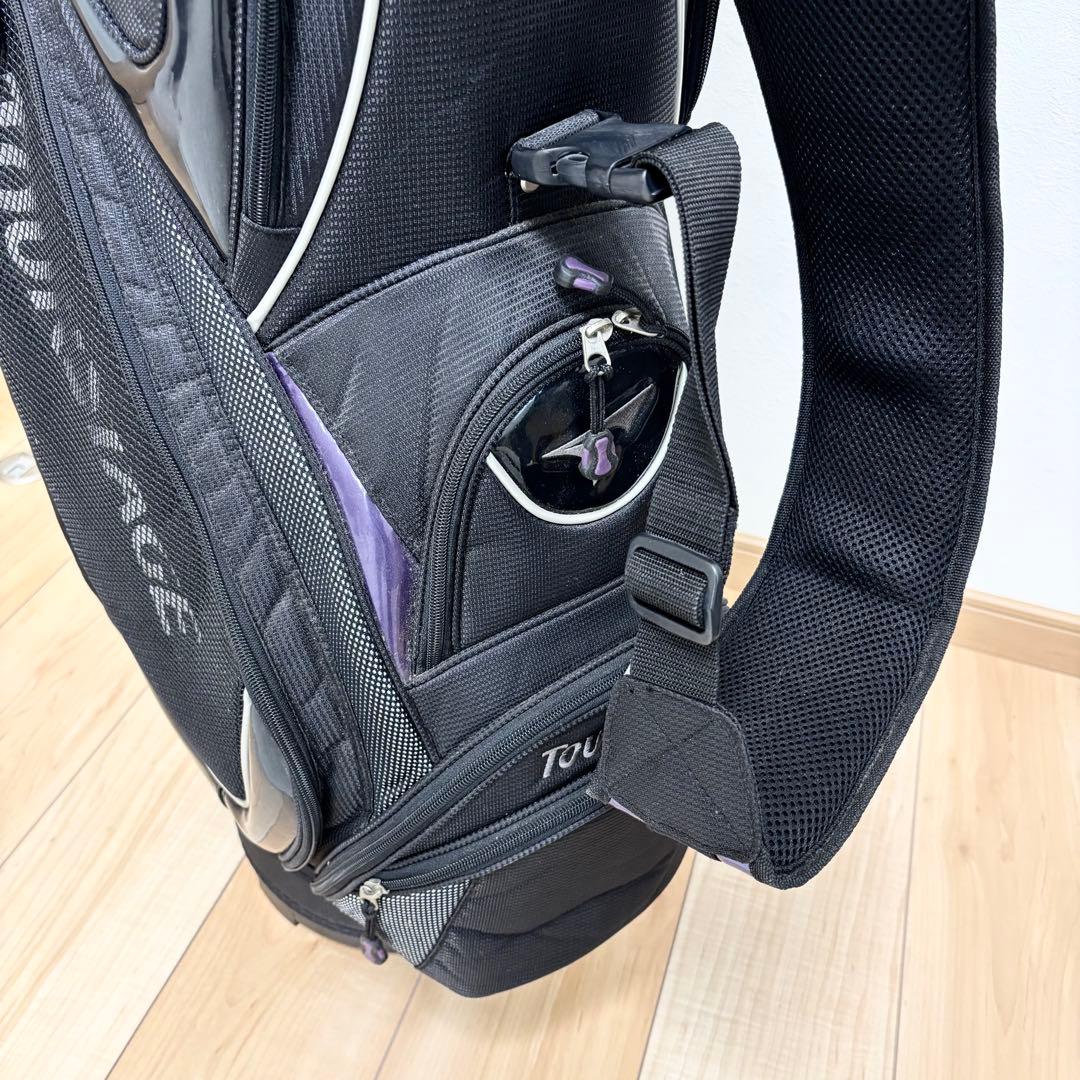 【美品】TOURSTAGE ツアーステージ キャディバッグ パープル ブラック