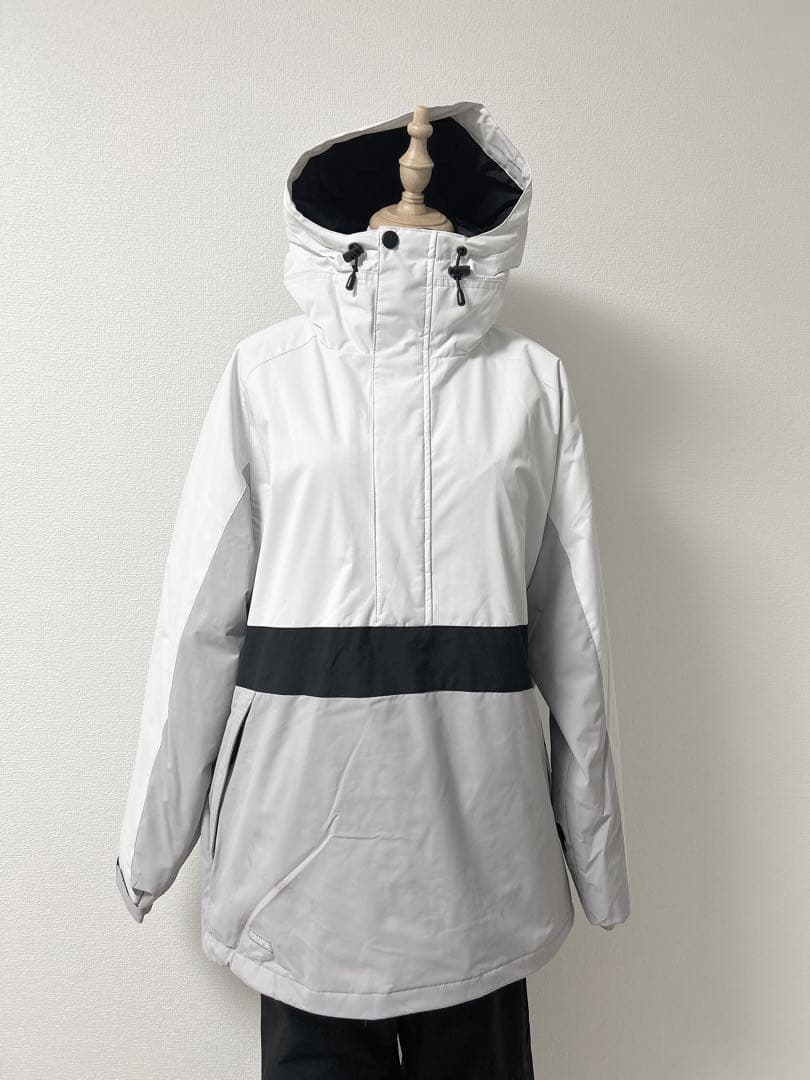 PONTAPES スノーボードウェア ユニセックス 上下セット 白 黒 グレー