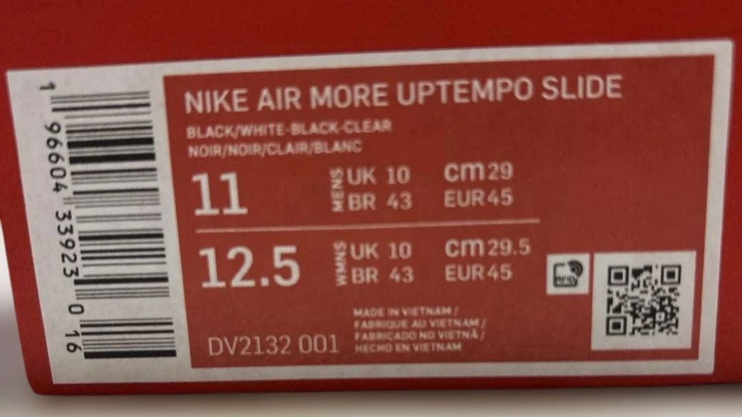 靴 Nike Air More Uptempo Slide \"Black\" 29cm