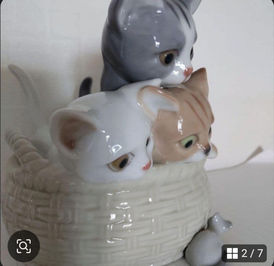 LLADRO　リヤドロ　見いつけた　猫　フィギュリン　置物