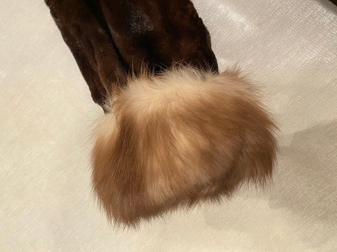 最高級ミンク フードデザインコート