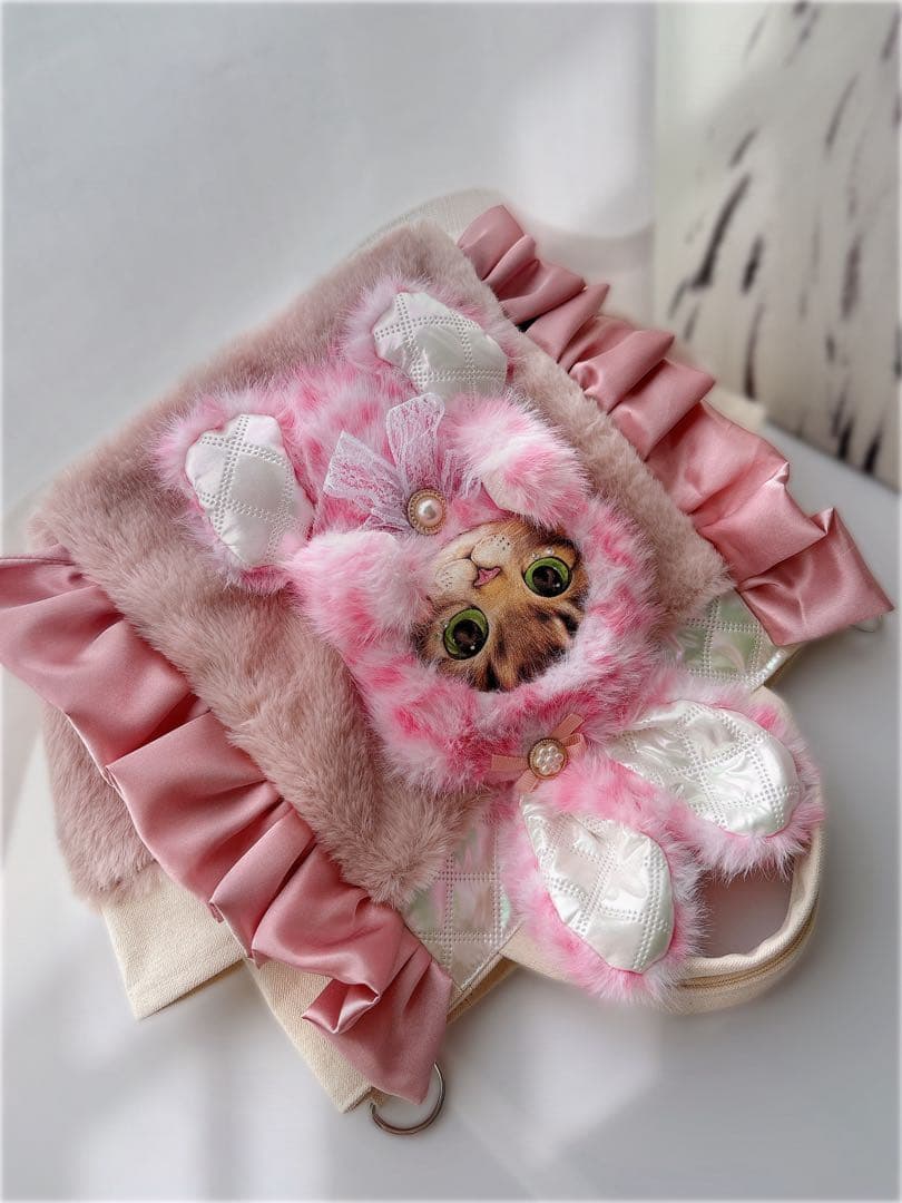 牡*❁様 コヤンイサムチョン　トートバッグ　サンダーちゃん　ハンドメイド　ピンク