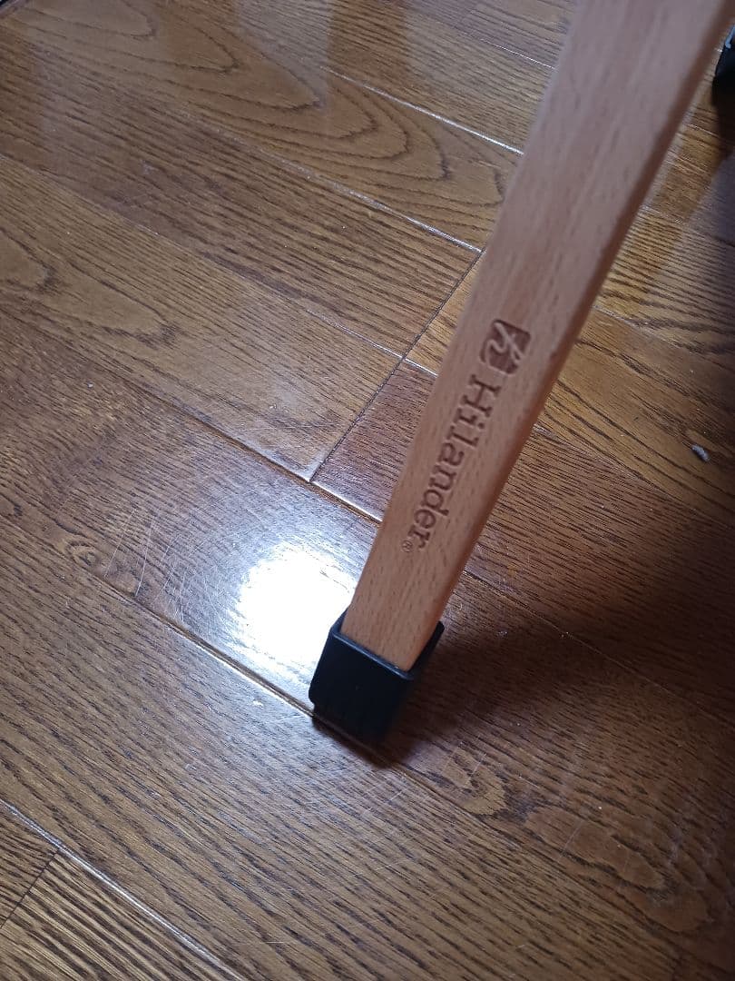 【美品】Hilander ウッドロールトップテーブル 90×70×60cm