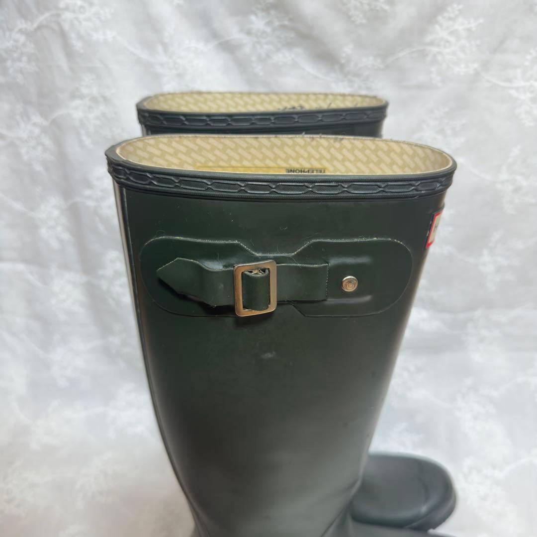 ハンターHUNTER レインブーツ ダークオリーブEU 38（24センチ）