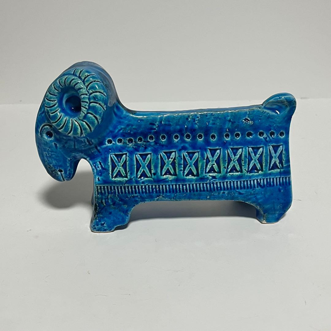 美品　FLAVIA BITOSSI 羊　置物　フラビア　ビトッシ　リミニブルー