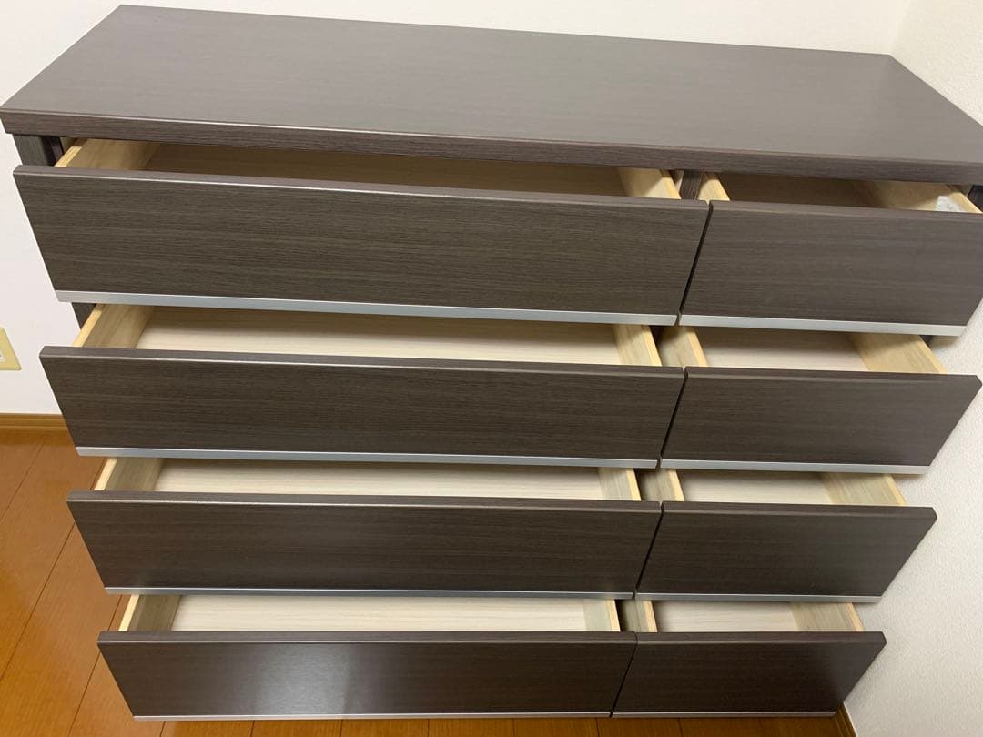 ニトリ　ローチェスト　4段　ダークブラウン