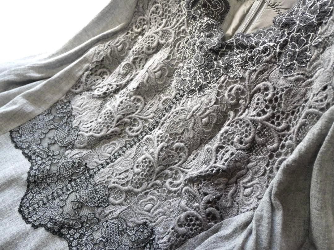 Rossa インポートロッサ 豪華レース ロングワンピース 42 日本製