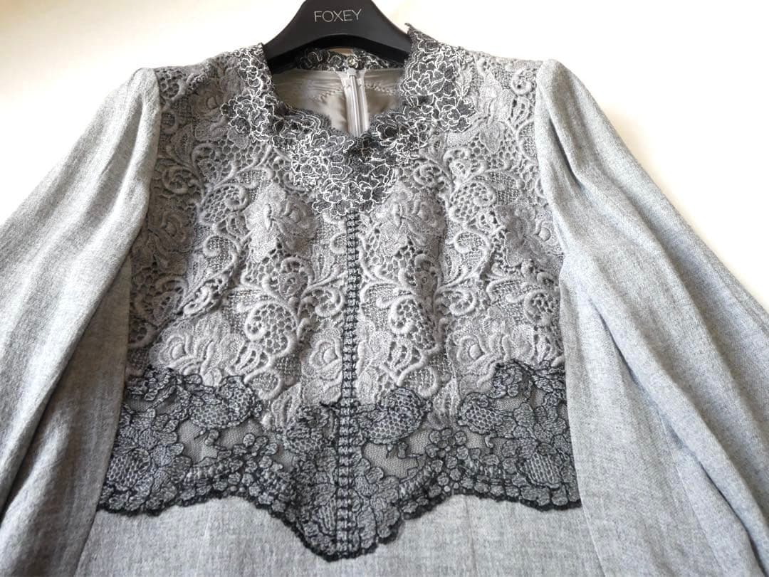 Rossa インポートロッサ 豪華レース ロングワンピース 42 日本製