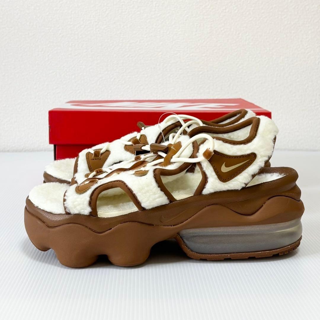 新品未使用　NIKE エアマックスココ　ファー　ボア　サンダル　25cm 茶