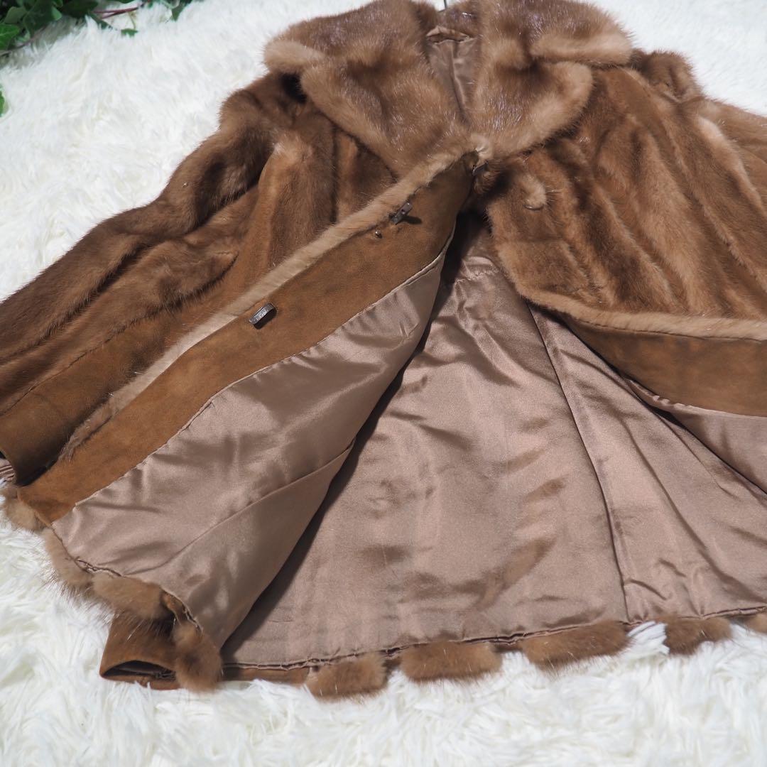 【SAGA MINK】サガミンク デミバフミンク 毛皮コート 銀サガ 極美品