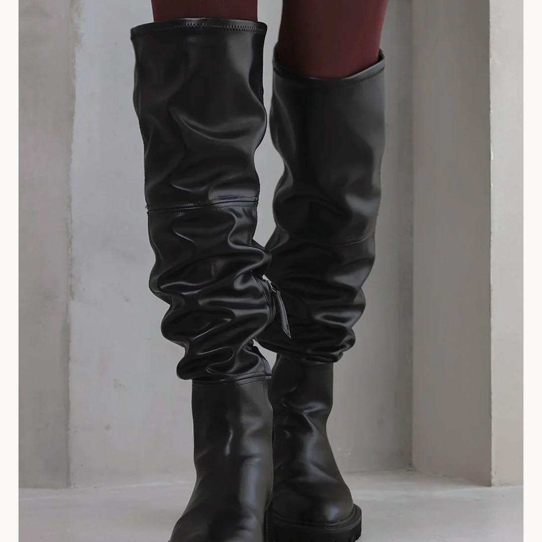 Darich ソフトレザーニーハイブーツ