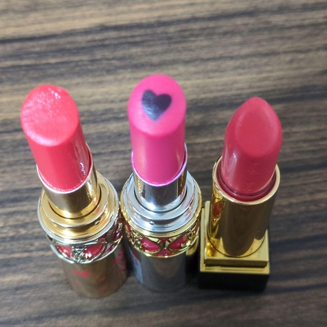 バラ売り可YSL イブサンローラン リップ 口紅 3本セット ピンク レッド 赤