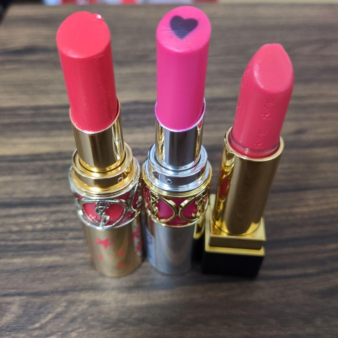バラ売り可YSL イブサンローラン リップ 口紅 3本セット ピンク レッド 赤