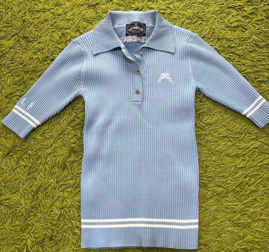 エースアンドレア　リブニット　ホワイト