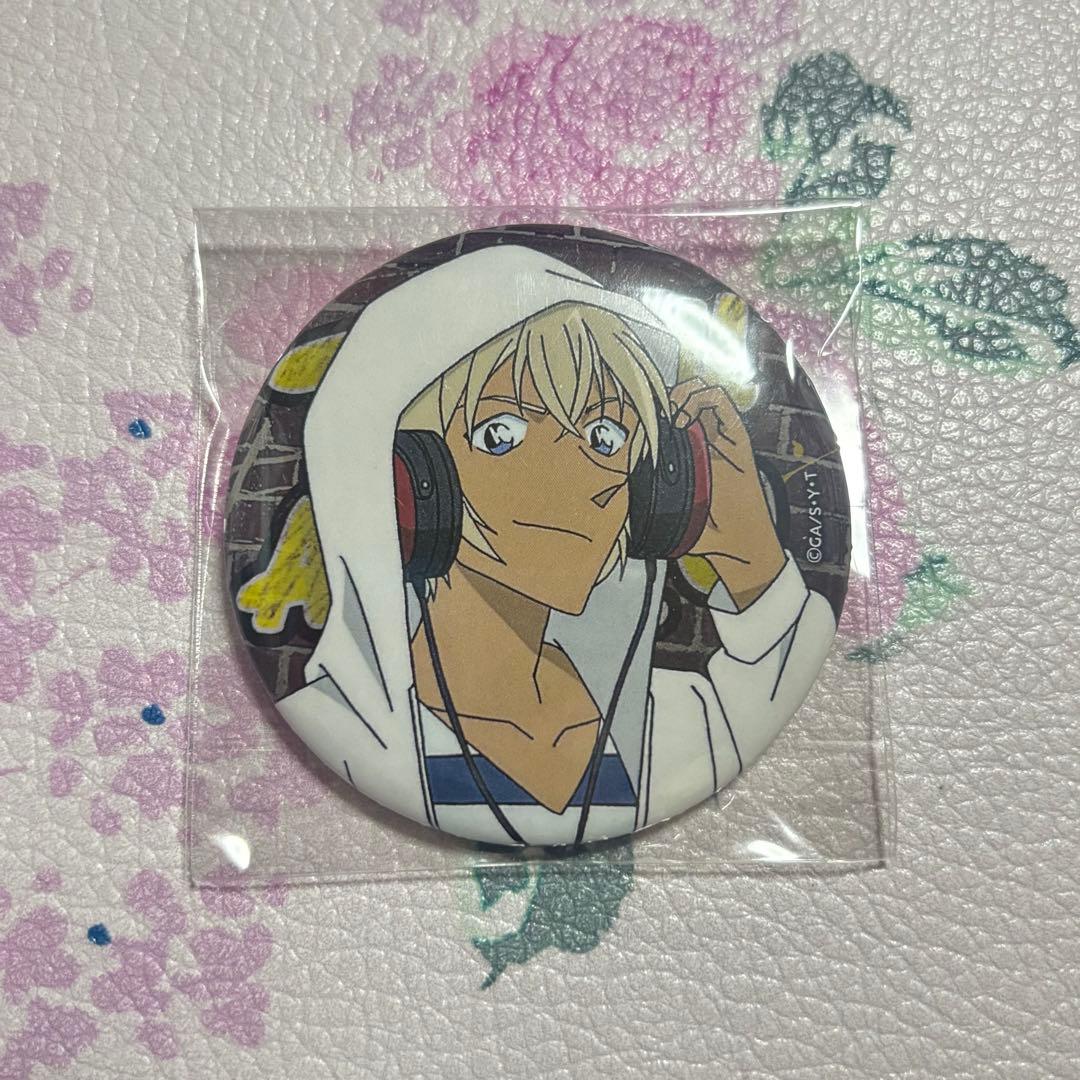 名探偵コナン ヘッドホン ヘッドフォン 缶バッジ 安室透