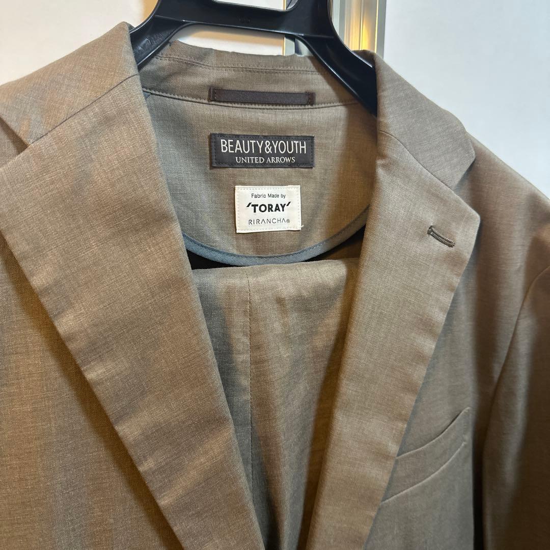BEAUTY&YOUTH ベージュ ビジネスセットアップ　上下セット