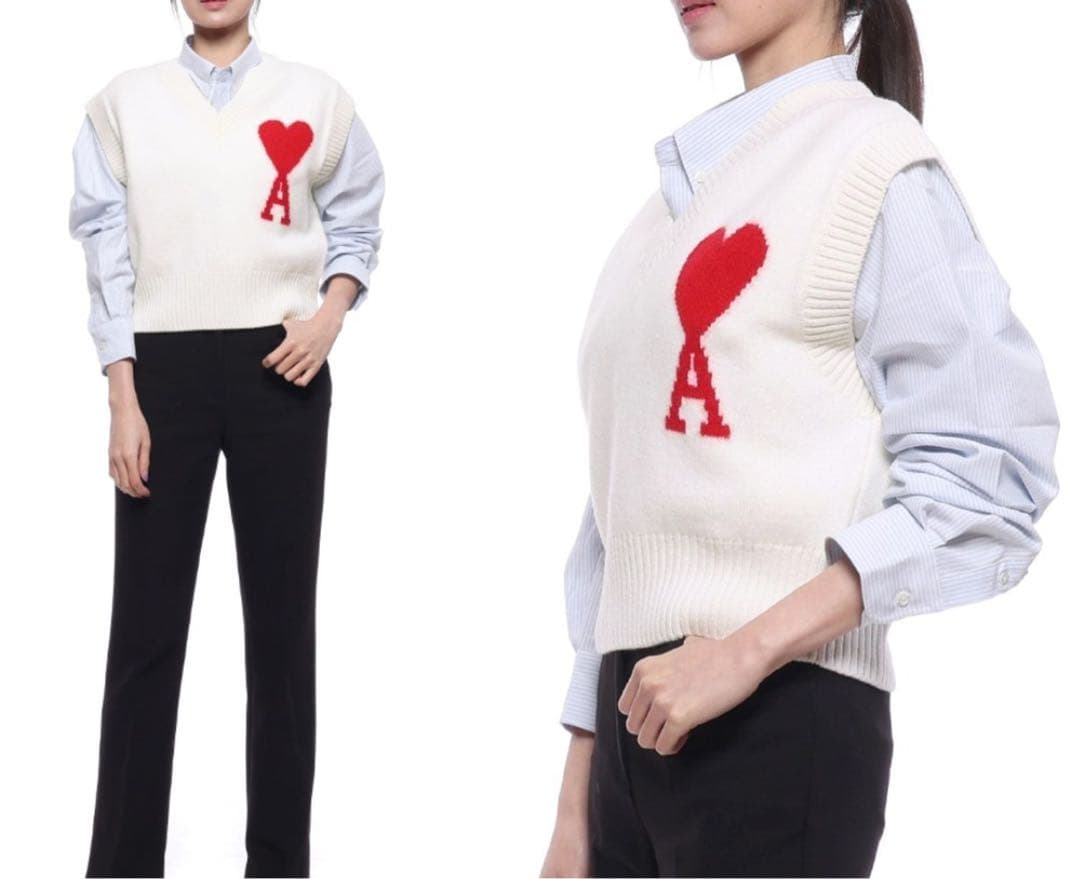 AMI PARIS アミ パリス Ami De Coeur ニットベスト