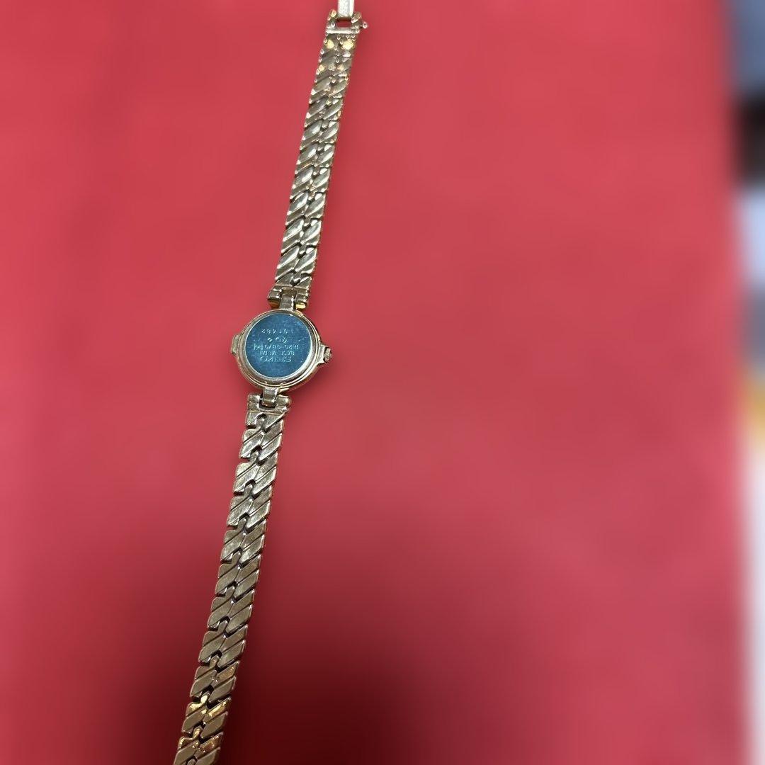 SEIKO エクセリーヌダイヤ　ルビー　ゴールド 宝石付き時計