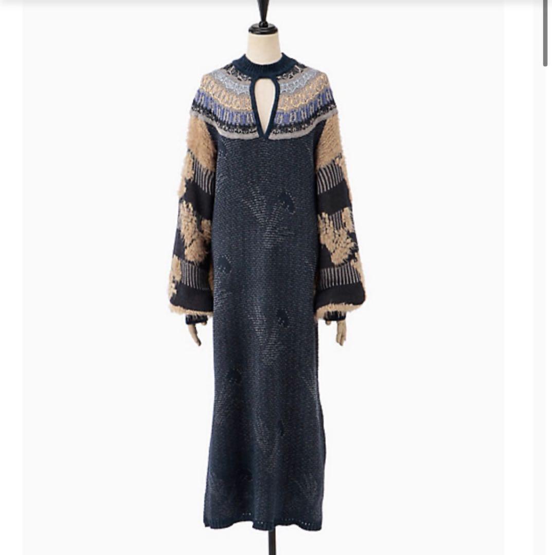 mame新品ニットワンピース リバーシブル