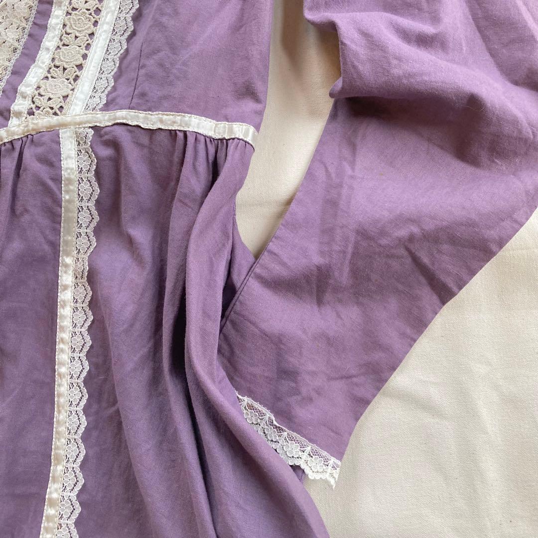 1970年代ヴィンテージ GUNNE SAX ティアードワンピース ラベンダー