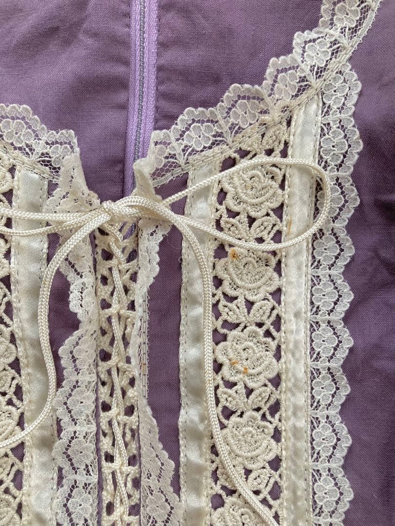 1970年代ヴィンテージ GUNNE SAX ティアードワンピース ラベンダー