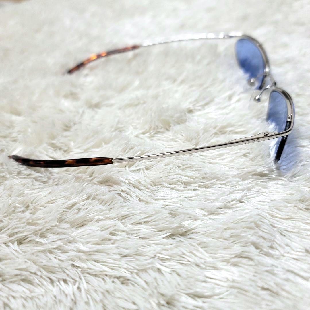 美品 GUCCI サングラス 135 GG2674/S サイドロゴ ブルー