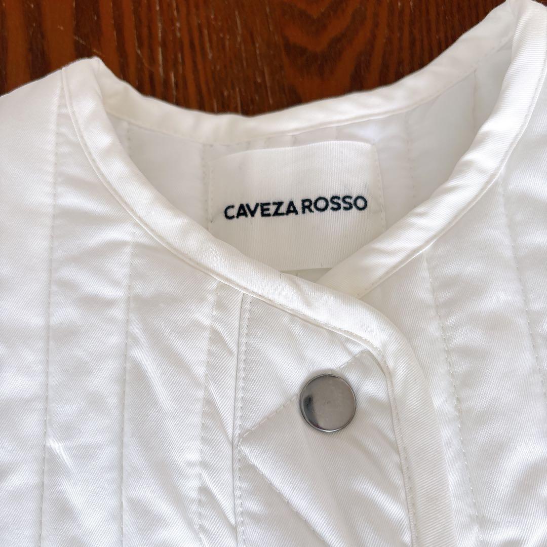 週末お値下げ！ほぼ未使用　CAVEZAROSSO キルティングベスト　白　F