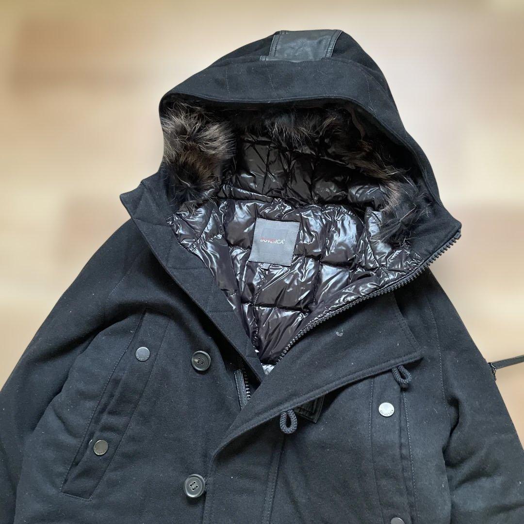 DUVETICA ウール切替 ダウンジャケット