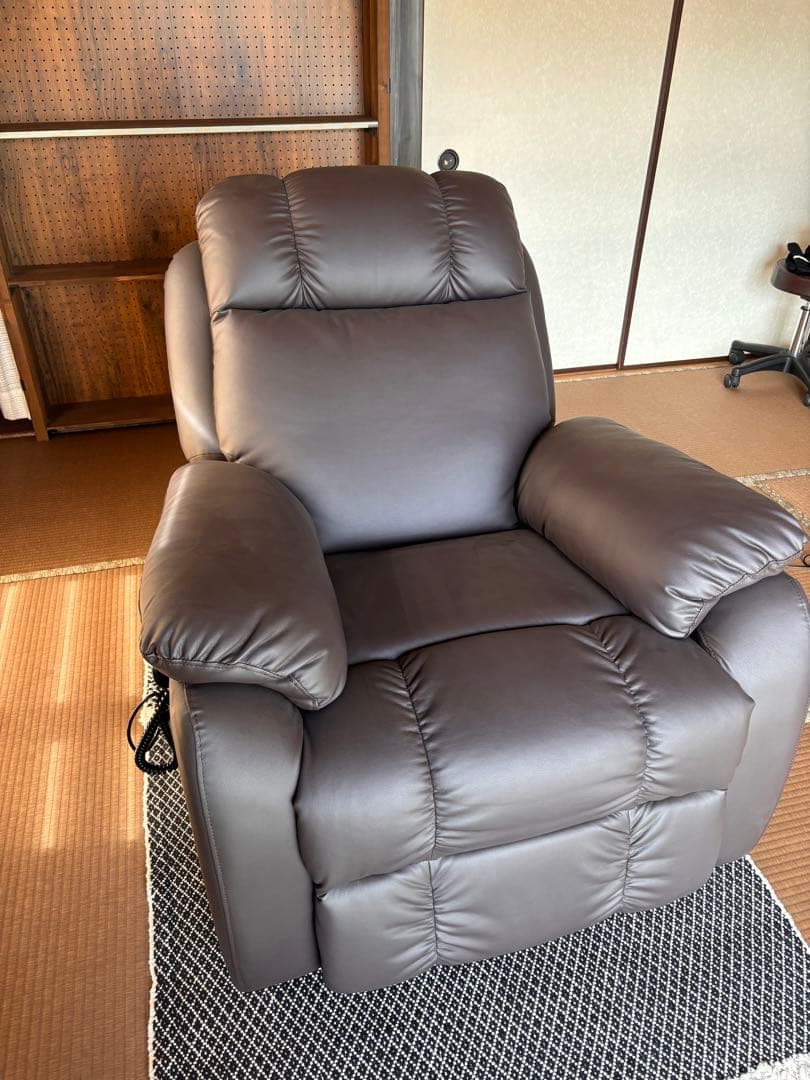 電動ラウンジチェア SHIFFON（シフォン）　ダークブラウン