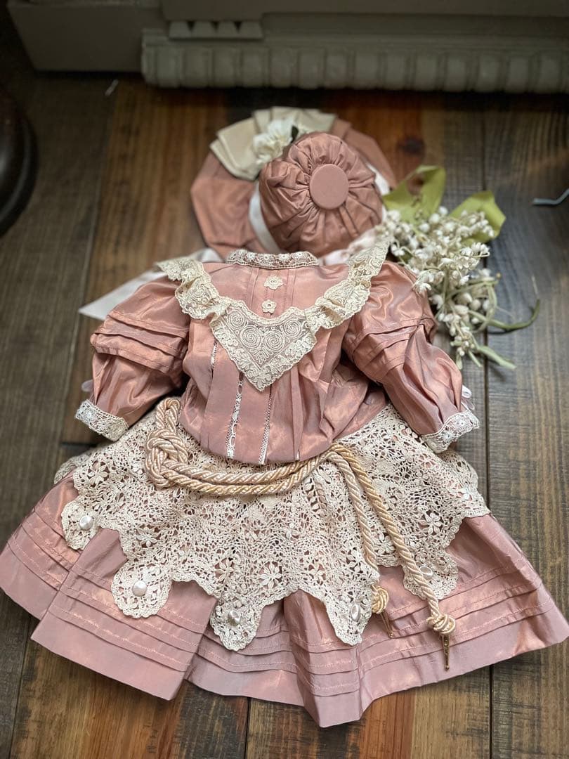 期間限定価格❣️˚✧₊⁎ ♡シルク ドールドレス & ボネ♡ドールドレス⁎⁺˳✧༚