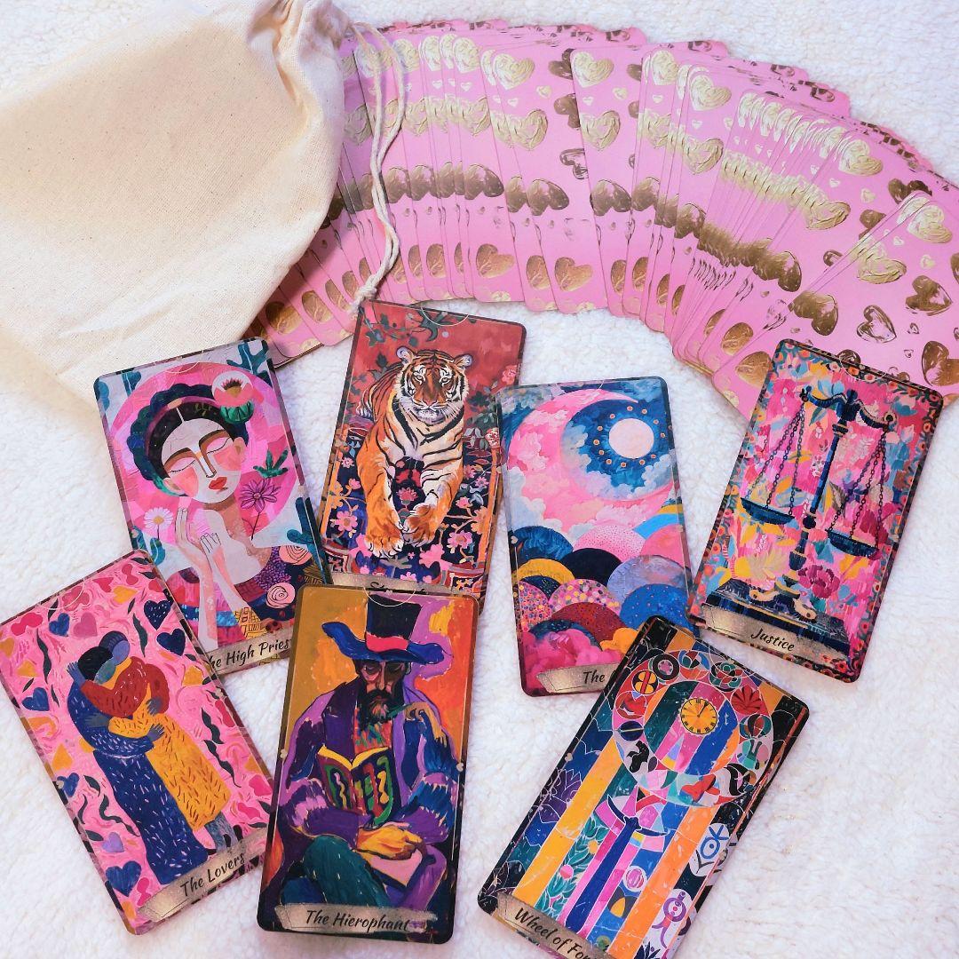 新品 正規品 溺愛ロマンス タロットカード 金縁 全78枚 金のハート