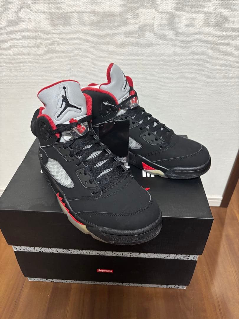 supreme Aiqt jordan 5 black 27cm シュプリーム