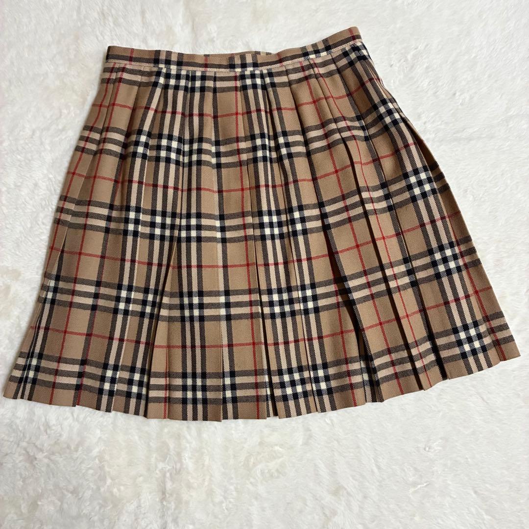 美品　BURBERRY BLUE LABEL プリーツスカート　ノバチェックM