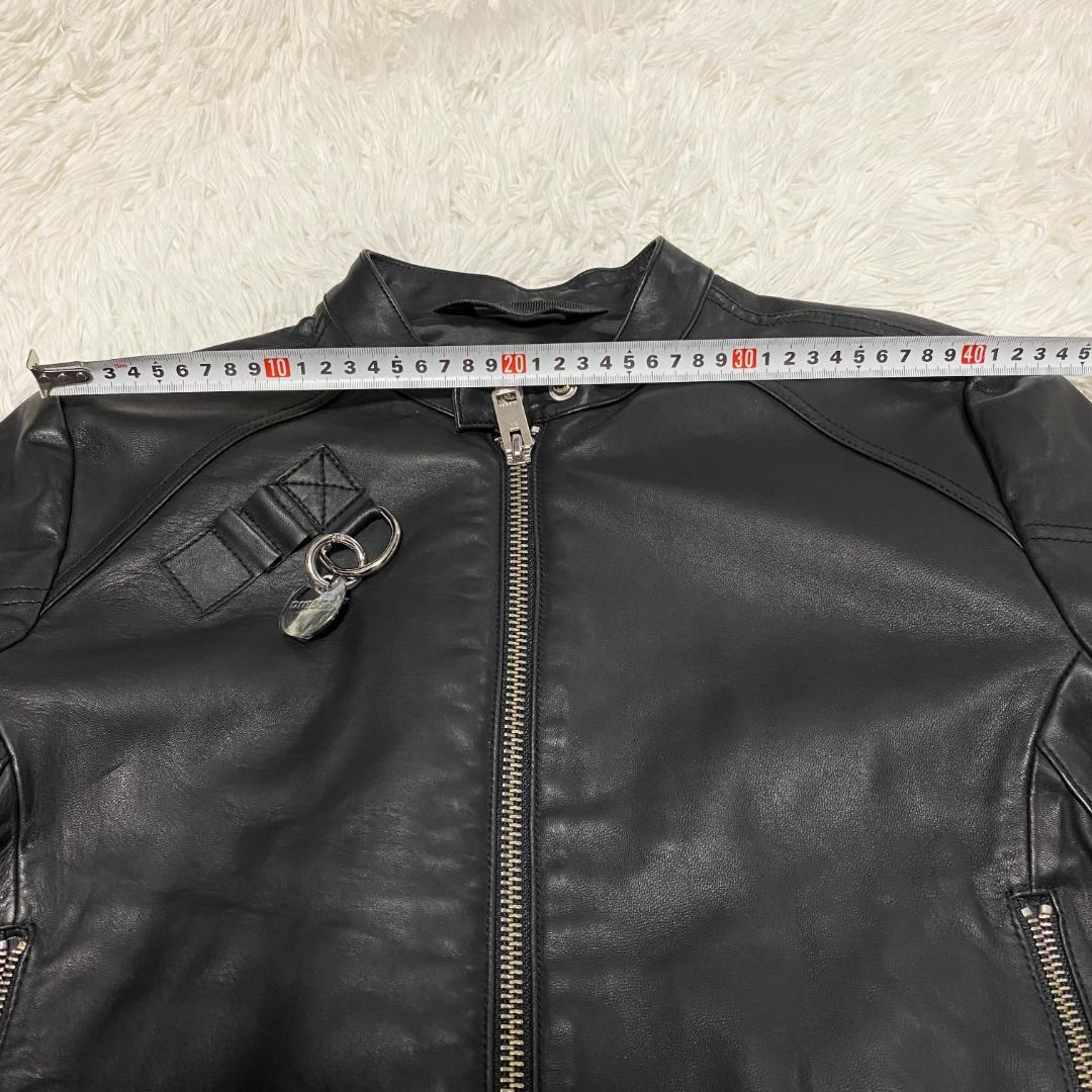 ディーゼル レディース レザー シングルライダースジャケット 美品 L