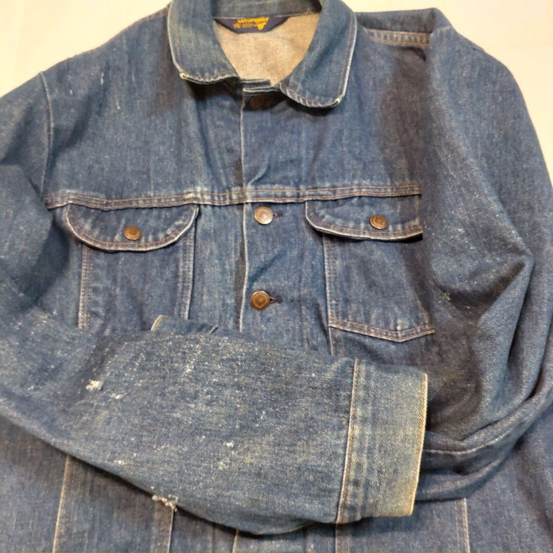 80s Wrangler USA製 三角タグ 短丈デニムGジャン XL