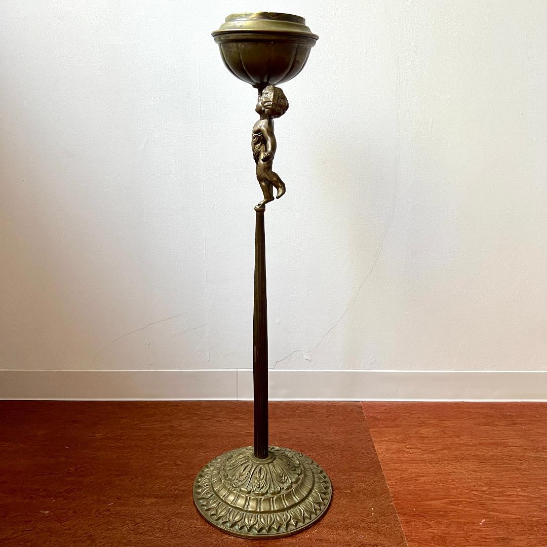 灰皿 スタンド灰皿 フランス製 アールヌーボー ロココ調 アンティーク レトロ