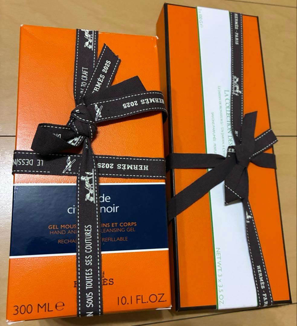 HERMES ハンド&ボディクレンジングジェル300mlとソープ3点セット