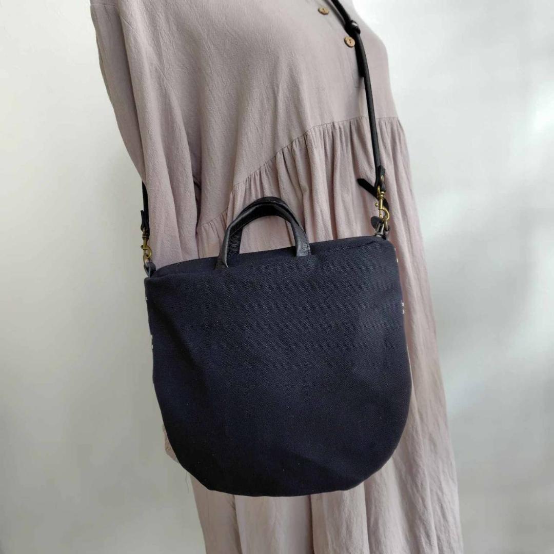 ミナペルホネン/2025tambourineタンバリンネイビー×白/ロングミニ