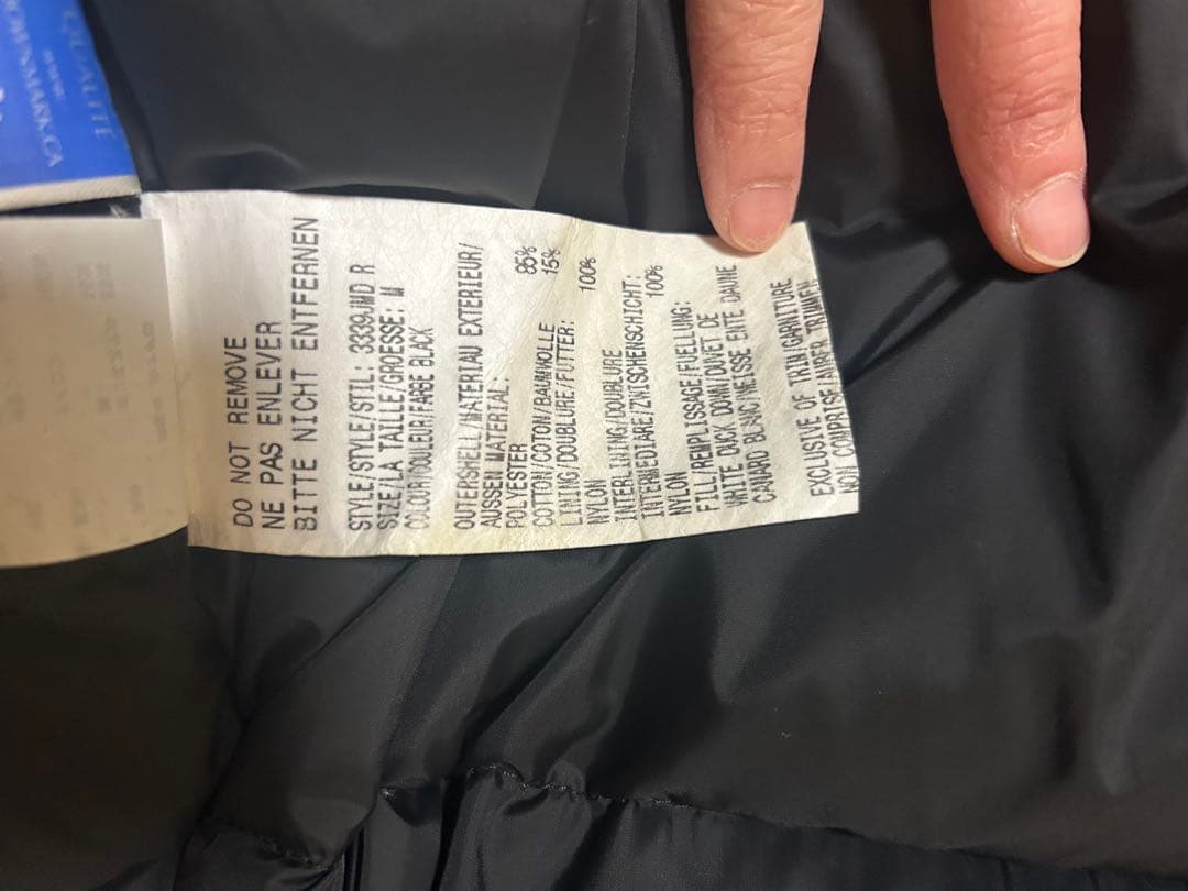 早い者勝ち‼️カナダグース ダウンベスト　ブラック　メンズ　ダウン厚め　希少レア