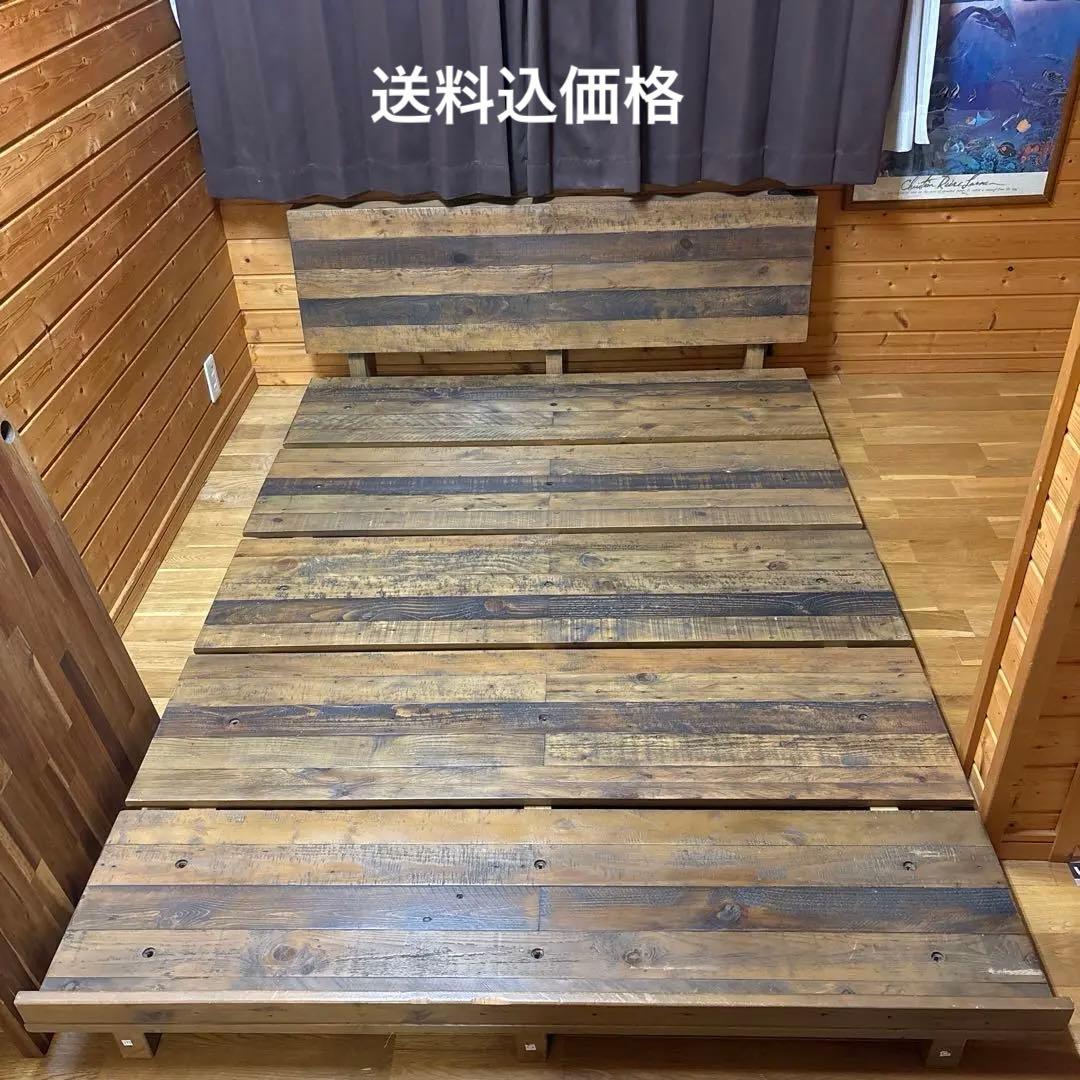 【送料込】CASA HILS 西海岸スタイル　ローベッド　ダブルサイズ
